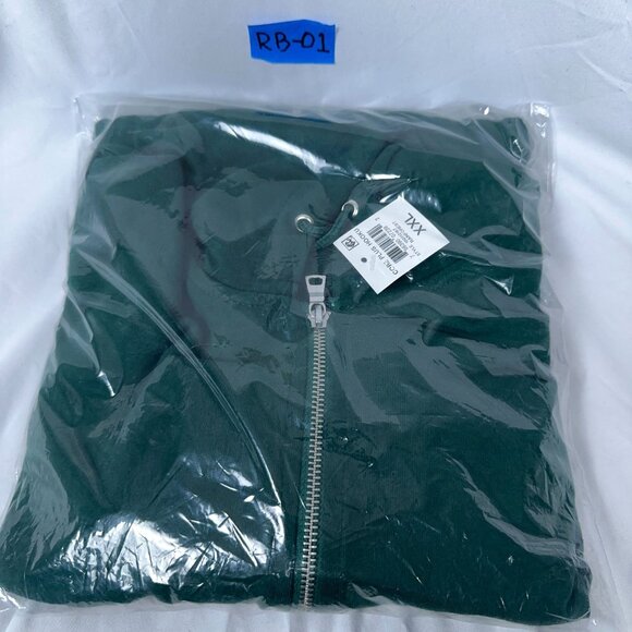 INC Mens Fortune Sweatshirt Comfy Hoodie Full Zip Up 100112167 Green Size XXL - Picture 2 of 2